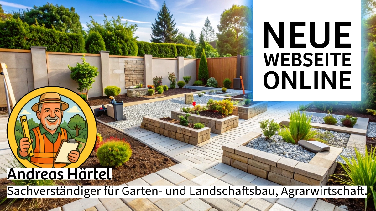 Sachverständiger Gartenbau: Neue Webseite mit Praxisbeispielen aus der Praxis